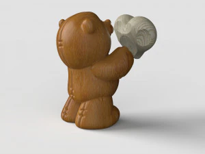 STL CNC Router file 3dprintable Teddy Bear Toy 3D Print Model