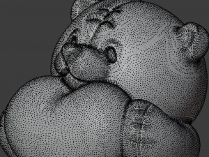STL CNC Router file 3dprintable Hairpin Teddy Bear Toy Model Cetak 3D