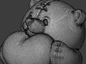STL CNC Router file 3dprintable Hairpin Teddy Bear Toy 3D Print Model