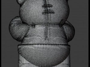 STL CNC Router file 3dprintable Hairpin Teddy Bear Toy Model Cetak 3D