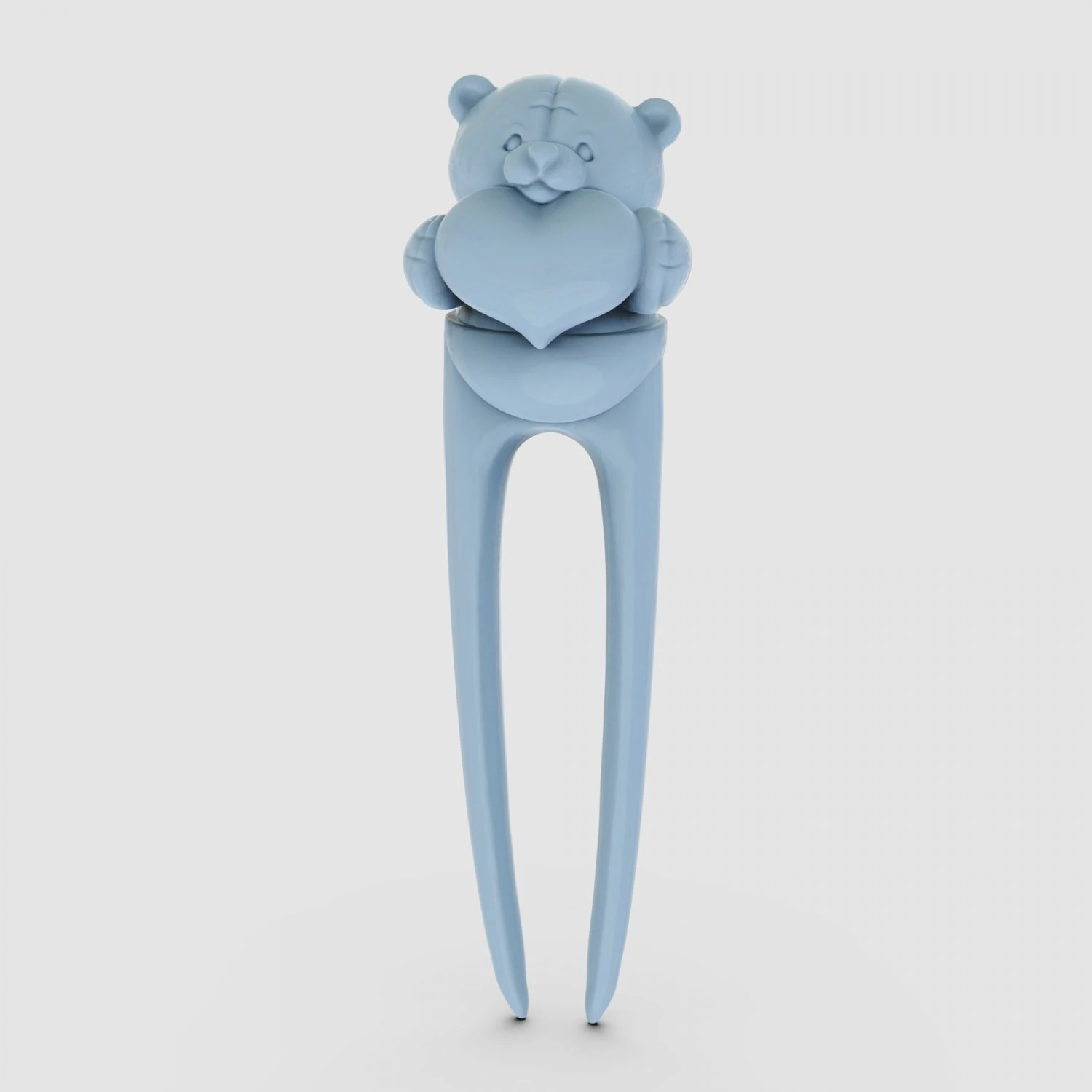 STL CNC Router file 3dprintable Hairpin Teddy Bear Toy 3D Print Model .c4d .max .obj .3ds .fbx .stl .blend