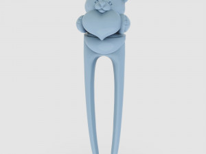 STL CNC Router file 3dprintable Hairpin Teddy Bear Toy 3D Print Model