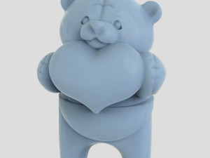 STL CNC Router file 3dprintable Hairpin Teddy Bear Toy Model Cetak 3D