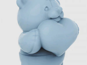 STL CNC Router file 3dprintable Hairpin Teddy Bear Toy 3D Print Model