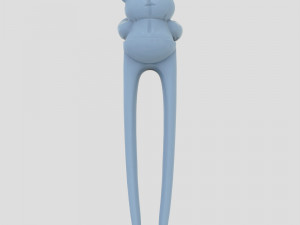 STL CNC Router file 3dprintable Hairpin Teddy Bear Toy Model Cetak 3D