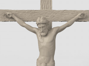STL CNC Router file 3dprintable Catholic Cross Jesus 3D 프린트 모델