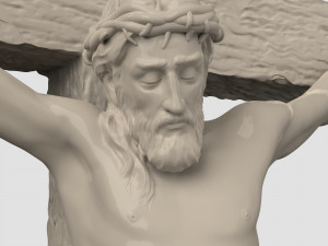 STL CNC Router file 3dprintable Catholic Cross Jesus 3D 프린트 모델