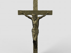 STL CNC Router file 3dprintable Catholic Cross Jesus 3D 프린트 모델