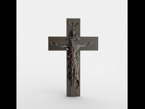 STL CNC Router file 3dprintable Catholic Cross Jesus 3D 프린트 모델