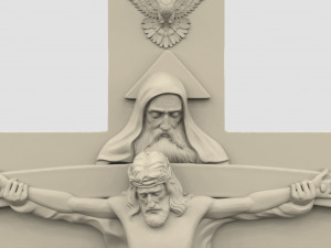 STL CNC Router file 3dprintable Catholic Cross Jesus 3D 프린트 모델