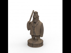 STL CNC Router file 3dprintable Angel Bodyguard Statuette 3D Print Model