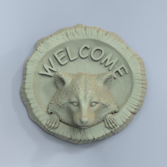 STL CNC Router file 3dprintable Raccoon Set 1 3Dプリントモデル .c4d .max .obj .3ds .fbx .stl .blend 