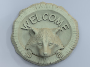  STL CNC Router file 3dprintable Raccoon Set 1 3D Print Model
