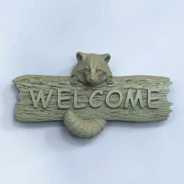 STL CNC Router file 3dprintable Raccoon Set 2 Modelo de impresión 3D .c4d .max .obj .3ds .fbx .stl .blend 