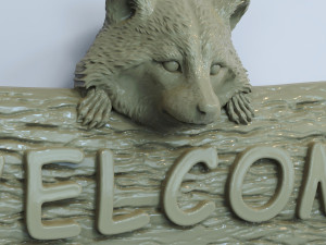 STL CNC Router file 3dprintable Raccoon Set 2 Modelo de impresión 3D