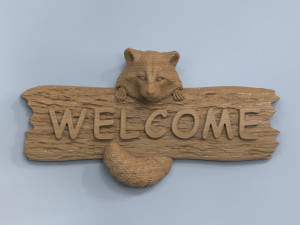 STL CNC Router file 3dprintable Raccoon Set 2 Modelo de impresión 3D