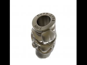 STL CNC Router file 3dprintable Stray Bullet Bead Pendant Modello di stampa 3D