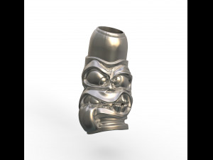 STL CNC Router file 3dprintable Stray Bullet Bead Pendant Modello di stampa 3D