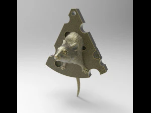 STL CNC Router file 3dprintable Mouse Pendant Home decor 3D Print Model