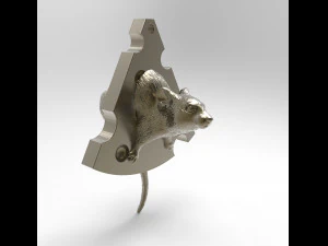 STL CNC Router file 3dprintable Mouse Pendant Home decor 3D Print Model