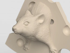 STL CNC Router file 3dprintable Mouse Pendant Home decor 3D Print Model