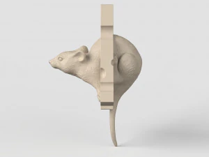 STL CNC Router file 3dprintable Mouse Pendant Home decor 3D Print Model
