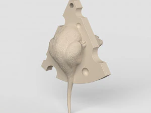 STL CNC Router file 3dprintable Mouse Pendant Home decor 3D Print Model