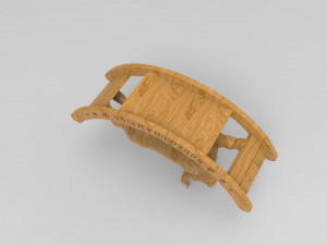 STL CNC Router file 3dprintable Rocking Bull 3Dプリントモデル