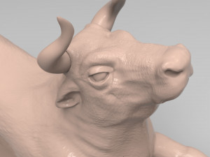 STL CNC Router file 3dprintable Rocking Bull 3Dプリントモデル