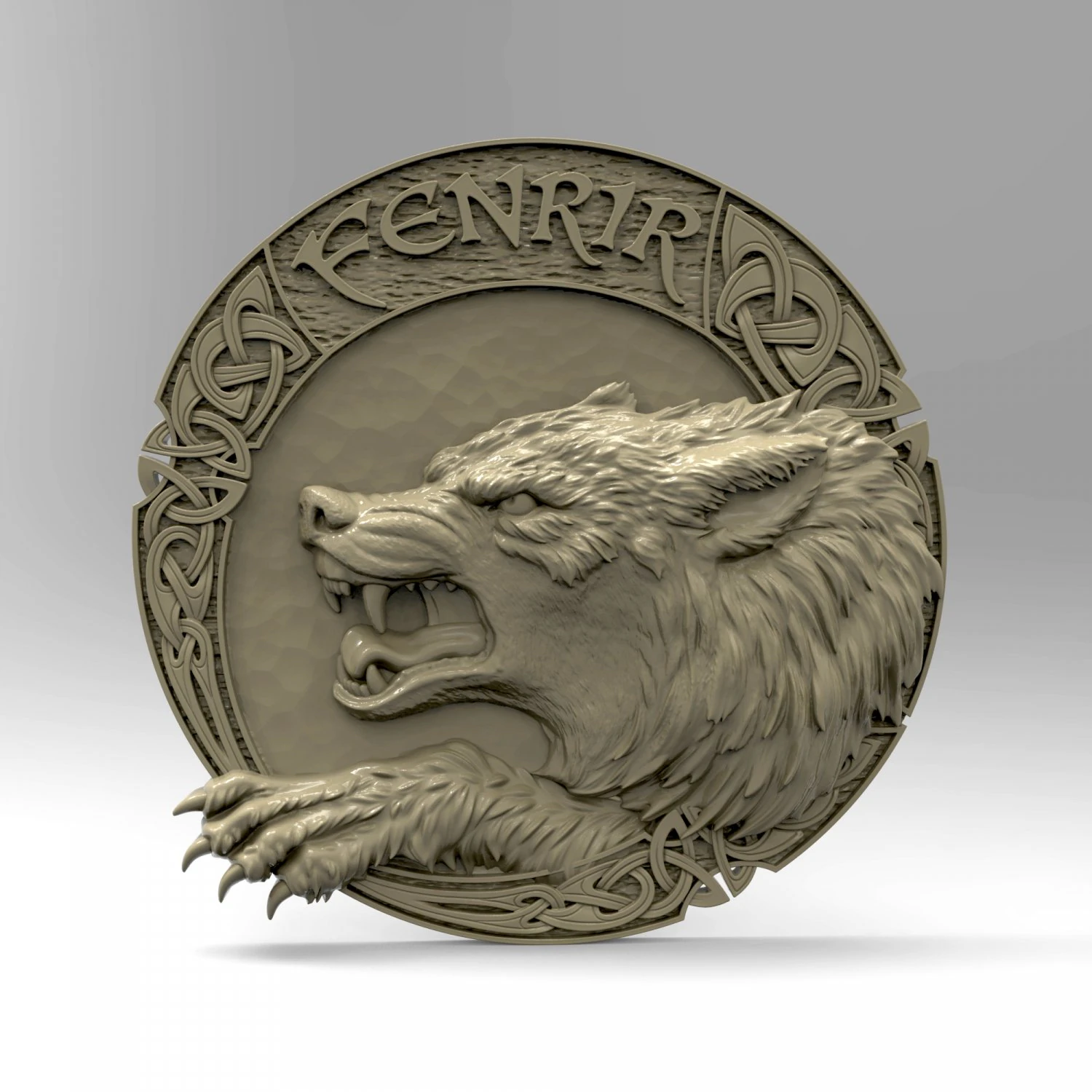 STL CNC Router file 3dprintable Fenrir Wolf by Scandinavian Mythology 3D Print Model .c4d .max .obj .3ds .fbx .stl .blend 