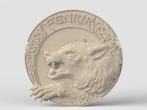 STL CNC Router file 3dprintable Fenrir Wolf by Scandinavian Mythology 3D Print Model