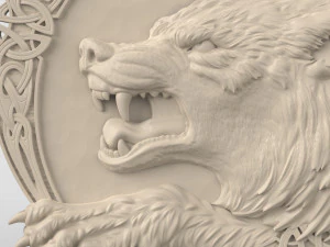 STL CNC Router file 3dprintable Fenrir Wolf by Scandinavian Mythology 3D Print Model