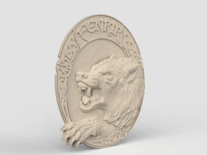 STL CNC Router file 3dprintable Fenrir Wolf by Scandinavian Mythology 3D Print Model