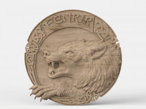 STL CNC Router file 3dprintable Fenrir Wolf by Scandinavian Mythology 3D Print Model