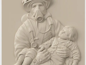 File STL del router CNC Pannello stampabile in 3D Exploit del pompiere Modello di stampa 3D