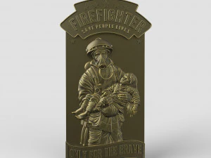 File STL del router CNC Pannello stampabile in 3D Exploit del pompiere Modello di stampa 3D