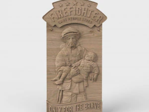 File STL del router CNC Pannello stampabile in 3D Exploit del pompiere Modello di stampa 3D