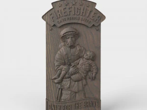 File STL del router CNC Pannello stampabile in 3D Exploit del pompiere Modello di stampa 3D