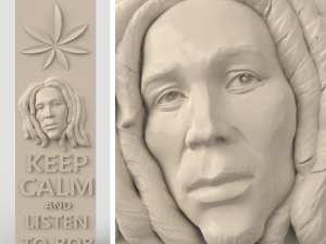 Latijns Cilia Ambitieus STL CNC Router file 3dprintable Bob Marley - Keep Calm and Listen to Bob 3D  Print Model in Sculpture 3DExport