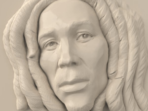 STL CNC Router file 3dprintable Bob Marley - Keep Calm and Listen to Bob Modelo de Impressão 3D
