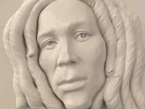 STL CNC ルーター ファイル 3dprintable ボブ・マーリー - 落ち着いてボブの話を聞いてください 3Dプリントモデル