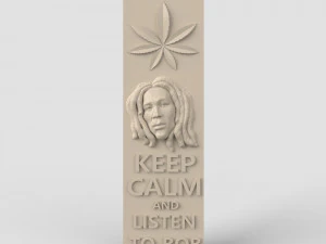STL CNC ルーター ファイル 3dprintable ボブ・マーリー - 落ち着いてボブの話を聞いてください 3Dプリントモデル