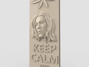 STL CNC ルーター ファイル 3dprintable ボブ・マーリー - 落ち着いてボブの話を聞いてください 3Dプリントモデル