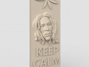 STL CNC ルーター ファイル 3dprintable ボブ・マーリー - 落ち着いてボブの話を聞いてください 3Dプリントモデル