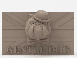 STL CNC 라우터 파일 3d 인쇄 가능한 Gentledog 패널 3D 프린트 모델
