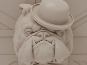 STL CNC Router file 3dprintable Gentledog Panel 3D Print Model