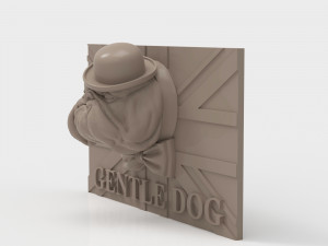 STL CNC Router file 3dprintable Gentledog Panel 3D Print Model