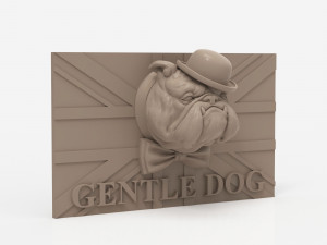 STL CNC Router file 3dprintable Gentledog Panel 3D Print Model