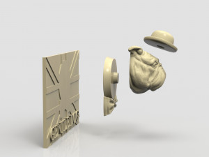 STL CNC Router file 3dprintable Gentledog Panel 3D Print Model