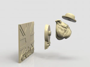 Arquivo STL CNC Router 3dprintable Painel Gentledog Modelo de Impressão 3D